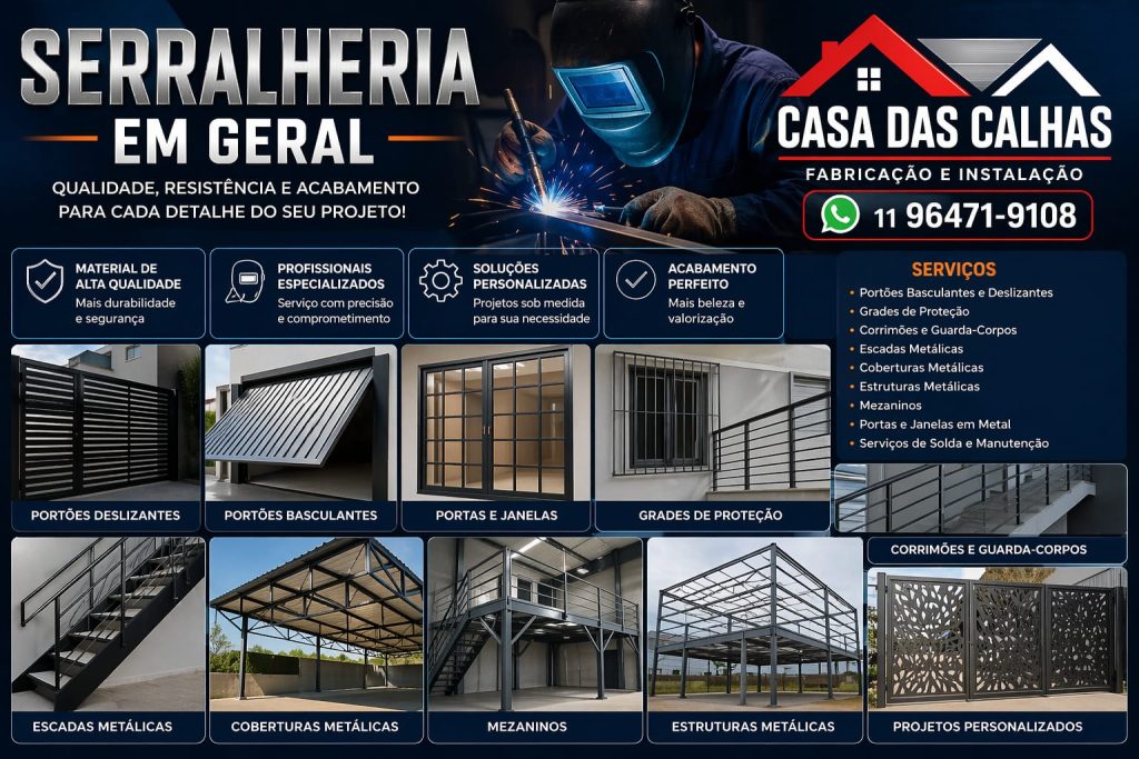 Serviços de serralheria sob medida